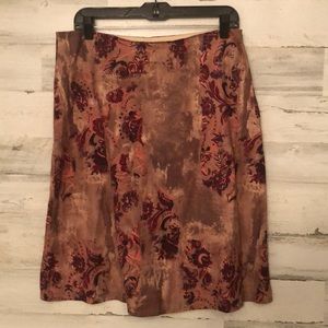Gold & burgundy Outlaw colored cotton skirt